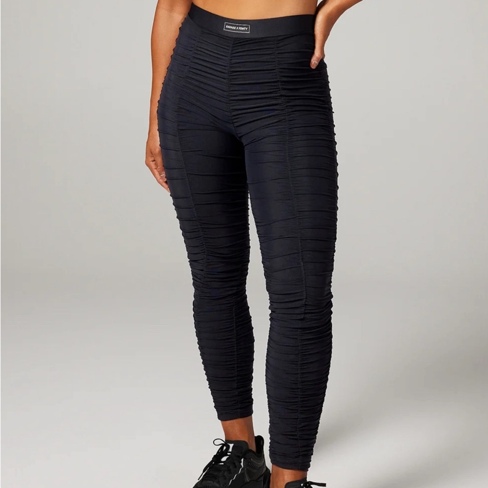 SAVAGE X FENTY RUCHE HOUR HIGH-WAIST MESH LEGGING